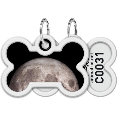 Адресник для животных WAUDOG Smart ID с QR паспортом "Луна", кость 40х28 мм (231-4030) Винница - изображение 1