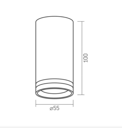 LED Світильник накладний під лампу GU10 чорний VL-SPF05A-B Videx Житомир