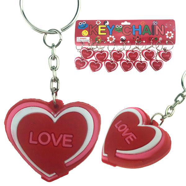 Брелок на ключи женский Сердечко Love 12 шт Киев - изображение 1