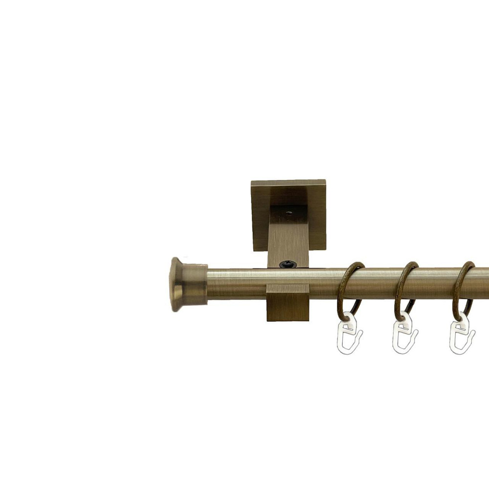 Карниз Orvit Дуо металевий однорядний техно гладка труба кільце металеве Антик 19 мм 240 см (00-00026808) Львів - фото 1