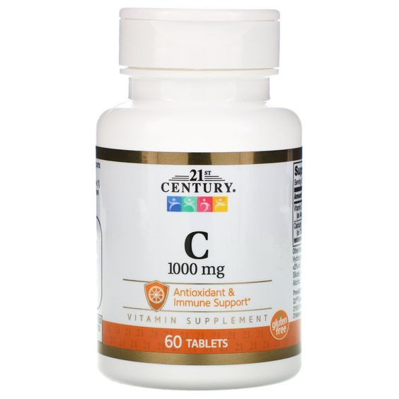 Вітамін С 21th century Vitamin C 1000 mg 60 Tablets Луцьк - фото 1