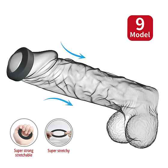 Эрекционное кольцо Crazy Bull №9 - Brodan super soft silicone, BI-210351 Sex Aura Киев