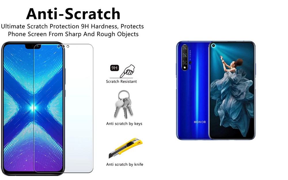 Защитное стекло NeoGlass для Honor 20 – ультрапрозрачное и устойчивое Киев - изображение 1