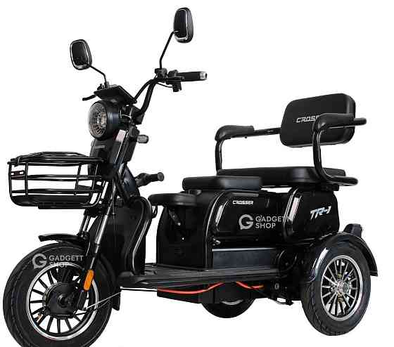 Триколісний електроскутер Crosser TR-1 PRO (1200W, 72V, 24Ah) - Чорний. Харків
