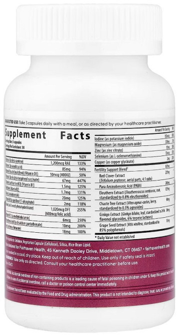 Витамины для женщин Fairhaven Health FertilAid Multivitamin For Women 90 капс Киев - изображение 5