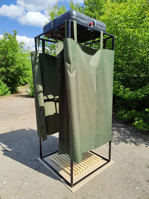 Душ летний дачный уличный разборный для дачи улицы бак 100л, пвх ткань УСИЛЕННЫЙ, душевая кабина Харьков - изображение 10