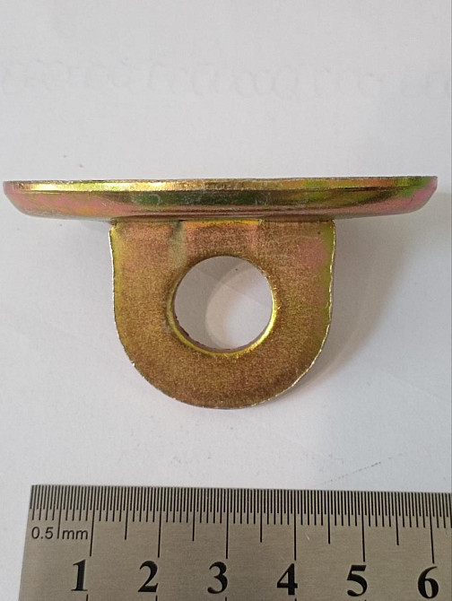 Вушко скоби-завіси колодки  40х 65мм, оцинк жовтий "P-o" Київ - фото 3