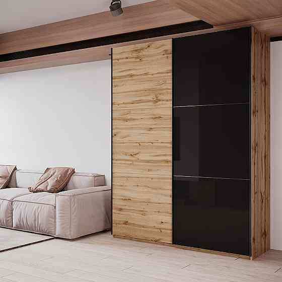 Шафа купе Doros G-Caiser Дуб Евок 1 ДСП / 1 Скло / 3 частини 180х60х240 (DRS-011577) Львів