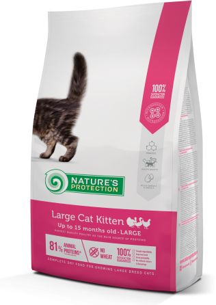 Nature's Protection Large cat Kitten Сухий корм для кошенят великих порід, 2 кг Київ