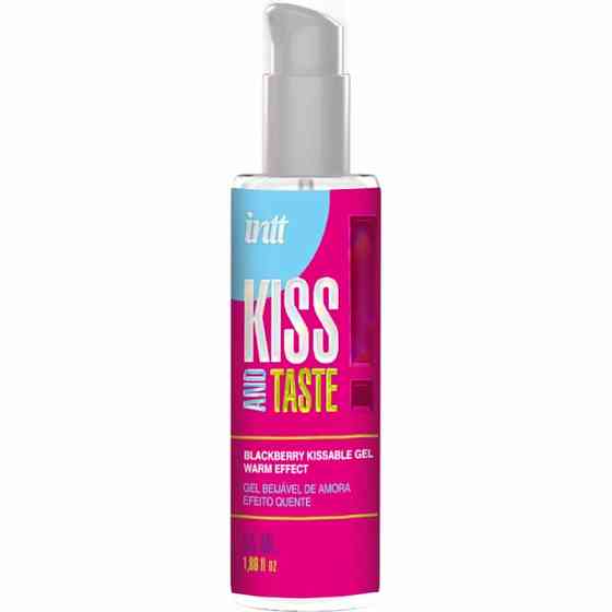 Масажний гель, що зігріває Intt KISS AND TASTE! їстівний, з ароматом ожини, 50 мл Sex Aura Київ