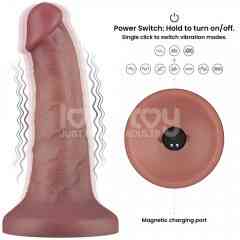 Реалістичний вібратор - Vibrating Dual Density Power Cock 6'' Sex Aura Київ