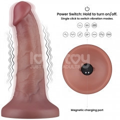 Реалістичний вібратор - Vibrating Dual Density Power Cock 6'' Sex Aura Київ - фото 3