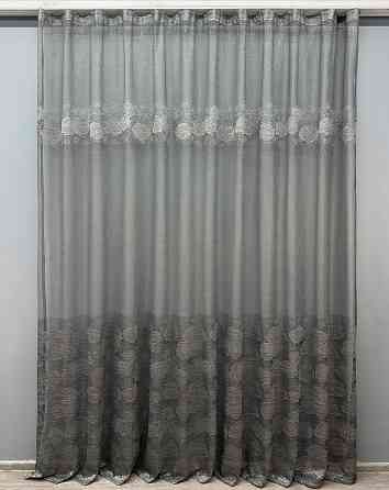 Тюль VR-Textil 1640т Greta Жаккард Графитовый 300х270 см (42-0602) Киев