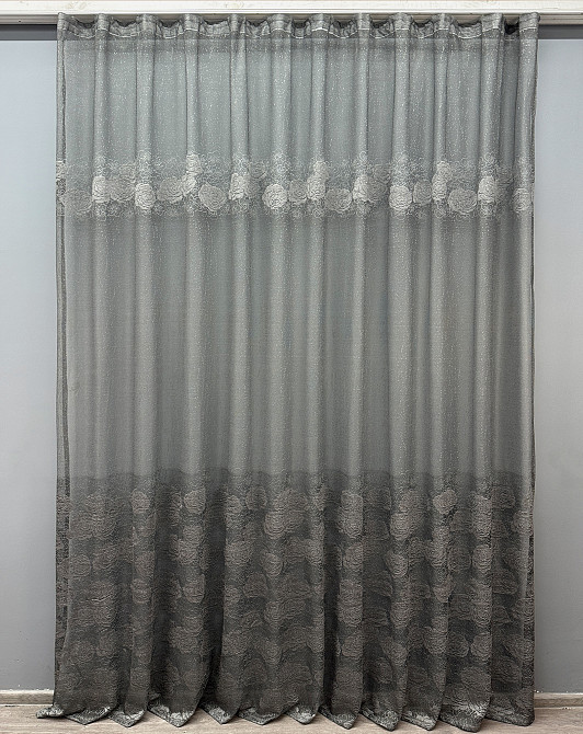 Тюль VR-Textil 1640т Greta Жакард Графітовий 300х270 см (42-0602) Київ - фото 2