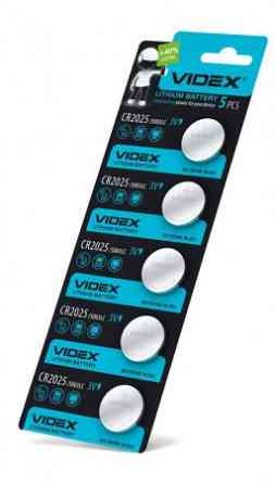 Батарейка літієва VIDEX CR2025 5 pcs BLISTER CARD Київ