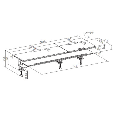 Органайзер для стола OfficePro Versatile desktop riser with angle-adjustable laptop riser (MR260B) Винница - изображение 8