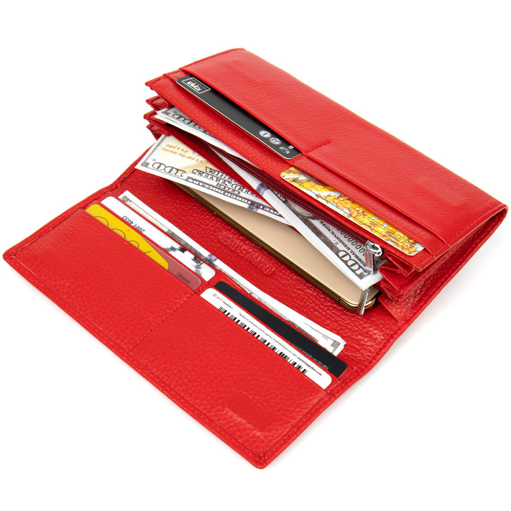 Классический женский кошелек ST Leather 19376 Красный Киев - изображение 6