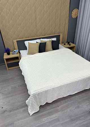 Плед-покривало Кубик 200х220 см (+-10см) Молочний (87-235) Київ