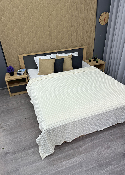 Плед-покривало Кубик 200х220 см (+-10см) Молочний (87-235) Київ - фото 6