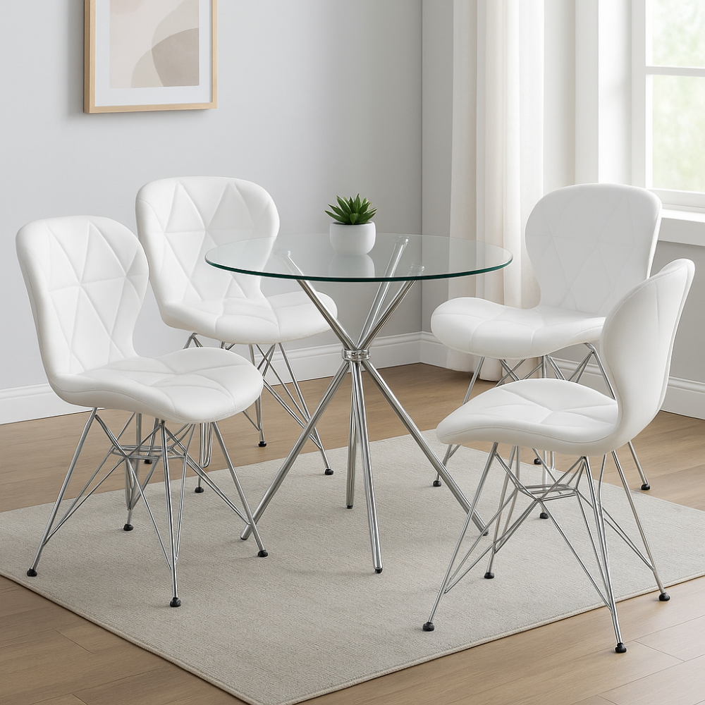 Стілець Стар S екошкіра біла Дніпро - фото 1