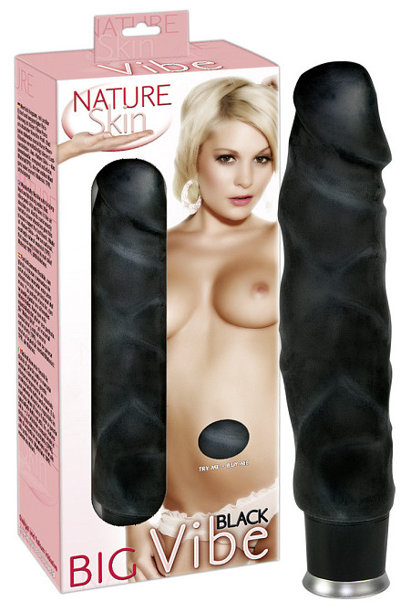 Вібратор - Nature Skin Big Vibe Black Sex Aura Київ - фото 1