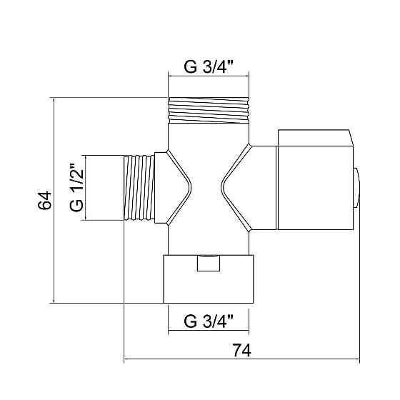 Дивертор для смесителя Lidz Repair 02 LDREP02CRM34865 Chrome Киев