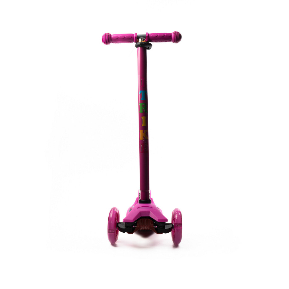 Самокат дитячий триколісний iTrike MAXI JR 3-055-P ПУ колеса з підсвічуванням, кермо 79-88см, Рожевий з малюнком Кам'янець-Подільський - фото 3