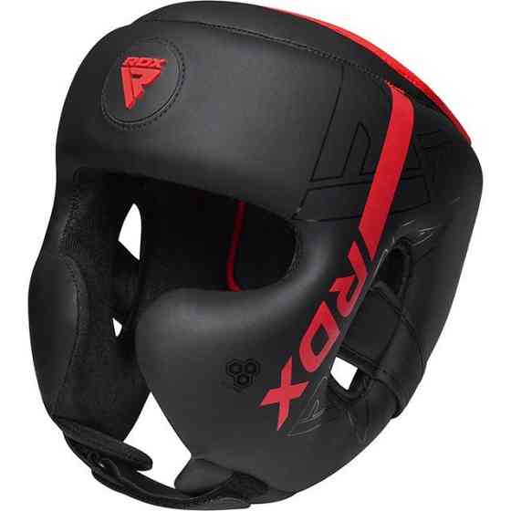 Боксерський шолом RDX F6 KARA Matte Red S (капа в комплекті) Каменское
