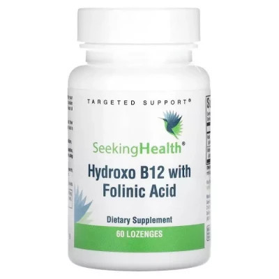 Витамин Seeking Health Витамин B12 и Фолиевая кислота, Hydroxo B12 With Folinic Acid, 60 жеват (SKH-52043) Винница - изображение 1
