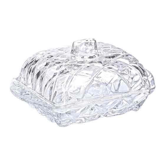 Yiwu Маслянка скляна для вершкового масла з кришкою 16.5х10.5х8 см підставка для вершкового мас Київ