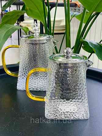 Чайник заварювальний Olens "Крижана Гіза" 550 мл скляний для дому та ресторану Київ