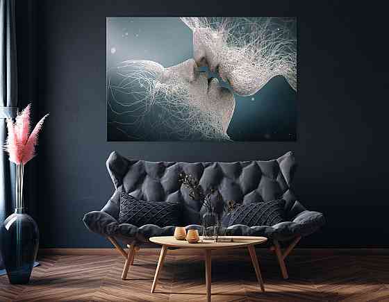 Картина холст в гостиную / спальню  Поцілунок закоханих    MLP_5 70x140 см Киев