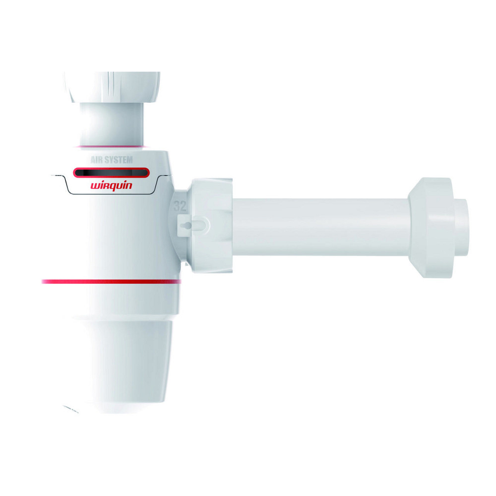 Сифон для раковини Neo Air 11⁄4" × Ø 32 мм з відведенням WIRQUIN (9541326) Київ - фото 1