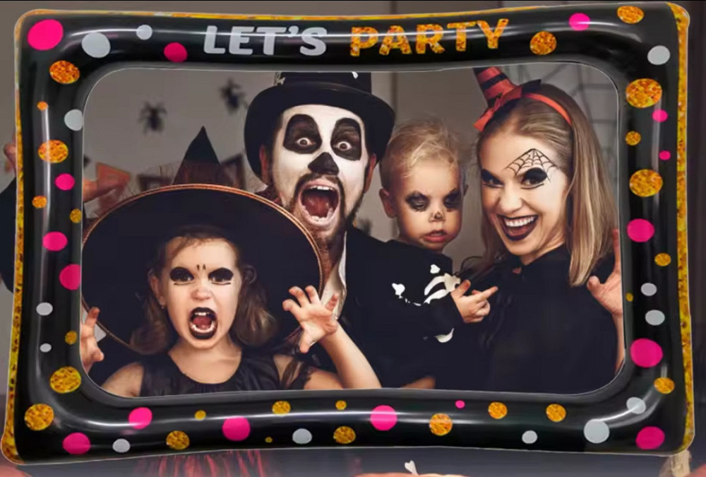 Надувная фоторамка для вечеринки реквизит для селфи декорация к празднику 78 на 65 см чёрная Киев - изображение 2