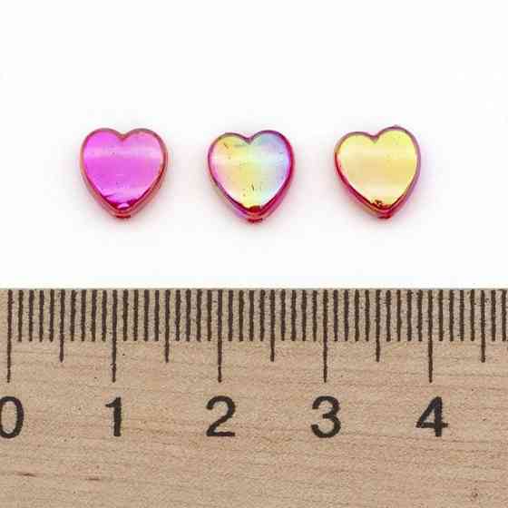 Декоративні намистинки для творчості Сердечка Будинок Бусин УТ100029498 в упаковці 130 шт Вінниця