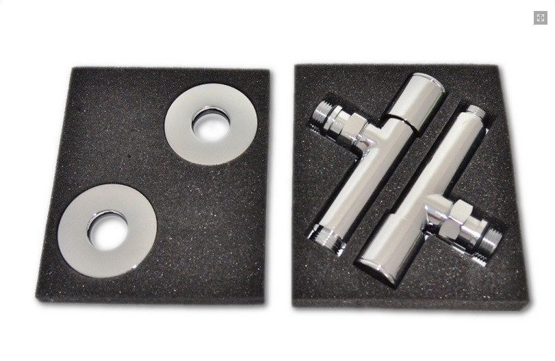 Кутові крани для рушникосушки Маріо G1/2" (комплект 2 шт.) хром Київ - фото 5