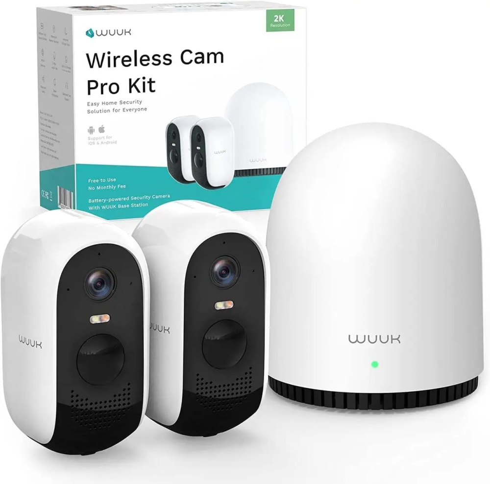 Уценка Комплект беспроводных камер видеонаблюдения WUUK 2K Cam Pro Kit Y0410 (2 камеры + базовая станция) Wi-Fi IP67 32GB Киев - изображение 2
