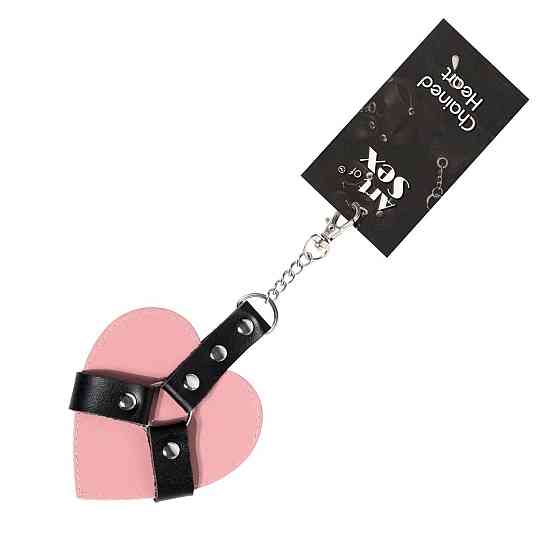 Брелок на карабіні для ключів Art of Sex Chained Heart, Рожевий Sex Aura Київ