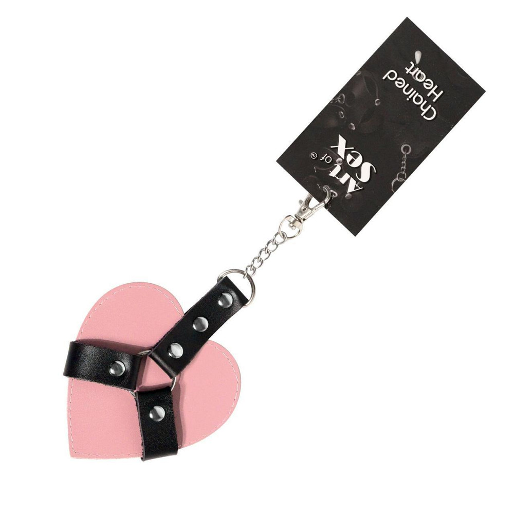 Брелок на карабіні для ключів Art of Sex Chained Heart, Рожевий Sex Aura Київ - фото 2