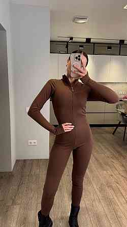 Женский стильный и теплый термо комбинезон пума Шоколад, 44/46 Одесса