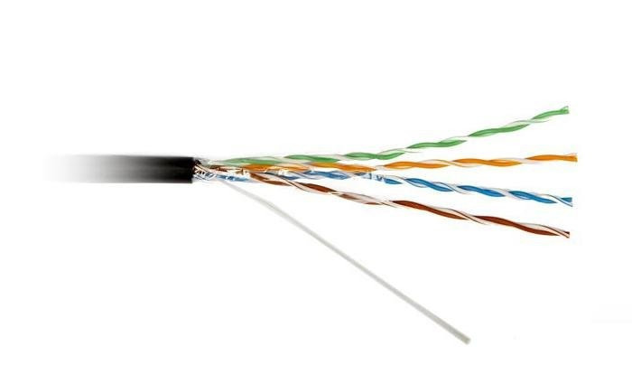 Кабель для зовнішнього прокладання Atcom (20799) Standard FTP, 0.5 мм, ССА, CAT5e, 305 м Чорний Харків - фото 1