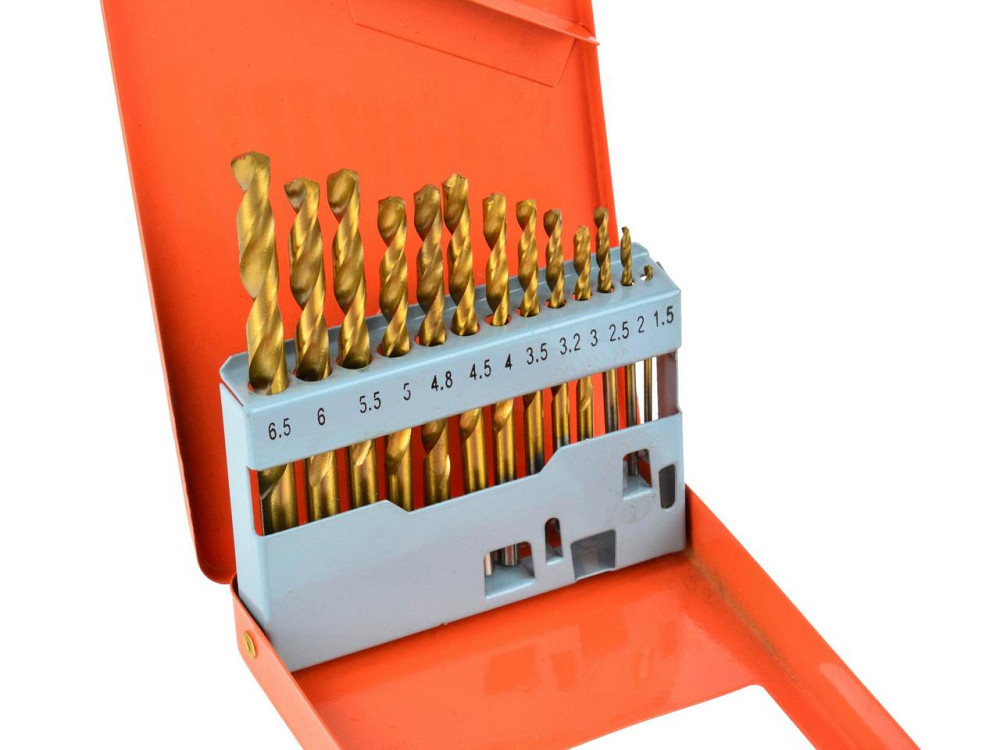 Свердла металу "GeKo" HSS-TYT у металічній валізці, комплект 13шт: ( 1,5 - 6,5)мм Киев - изображение 2