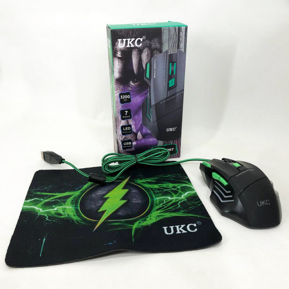 Мишка провідна ігрова UKC 6967 з килимком LK-29 Львів - фото 7