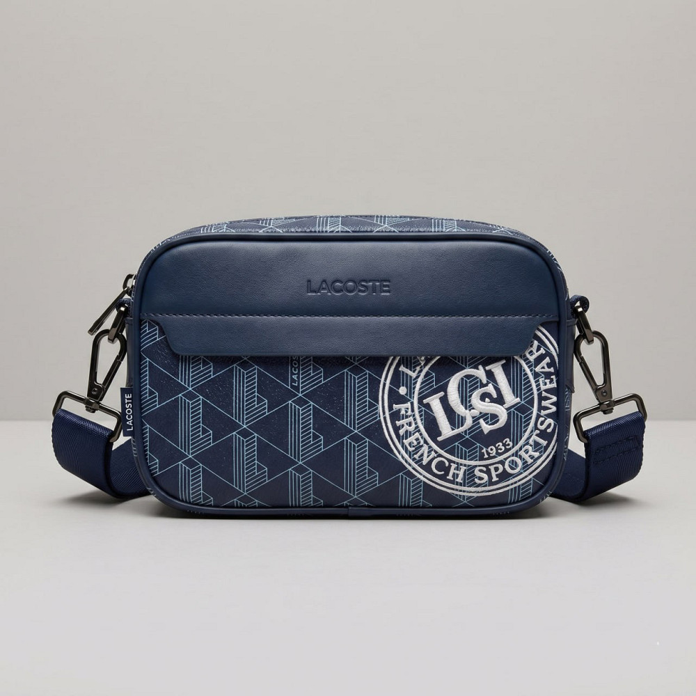 Чоловіча брендова сумка, барсетка на плече Lacoste (1097) blue Київ - фото 1