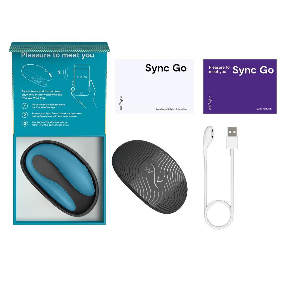 Смарт-вібратор для пар We-Vibe Sync GO Turquoise, тревел-кейс, пульт ДК Sex Aura Київ - фото 8