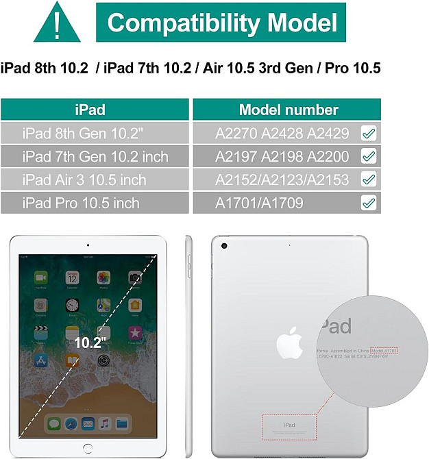 Чехол-клавиатура QWERTZ для iPad 10.2/Pro10.5/Air3 черный Thin PU с Bluetooth, 7 цветов подсветки, держатель Киев - изображение 5