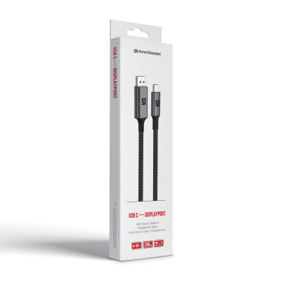 Кабель мультимедійний USB-C to DisplayPort M 2.0m 4K60Hz black Armorstandart (ARM76892) Вінниця - фото 2