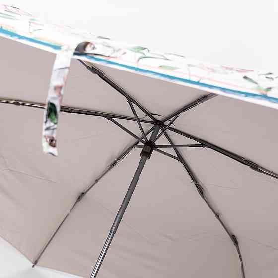 Зонт механический элегантный с принтом прочный надежный из полиэстера диаметр 99 см Зеленый HP-23-15GR Киев