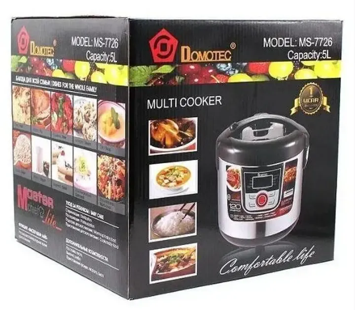 Мультиварка с антипригарной чашей Domotec MS-7726 5 л, 12 режимов Коломия - фото 4
