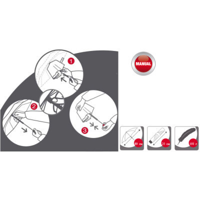 Зонт Knirps T.050 Bolero Black/Ecru складной (Kn95 3050 4933) Винница - изображение 4